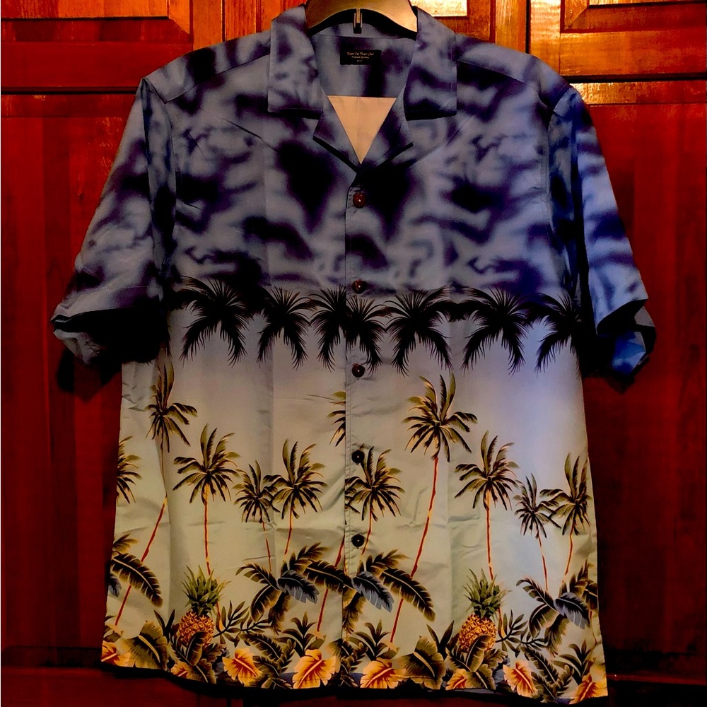 Men’s Hawaiian Shirt, Year In Year Out, NWOT, XXL